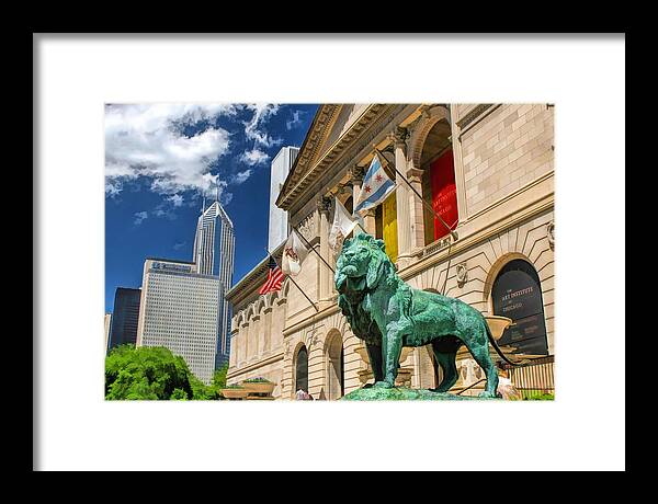 Chicago Framed Print featuring the painting Art Institute in Chicago by Christopher Arndt