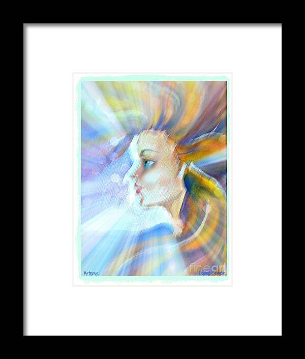 Female Framed Print featuring the painting Artemis by Leanne Seymour