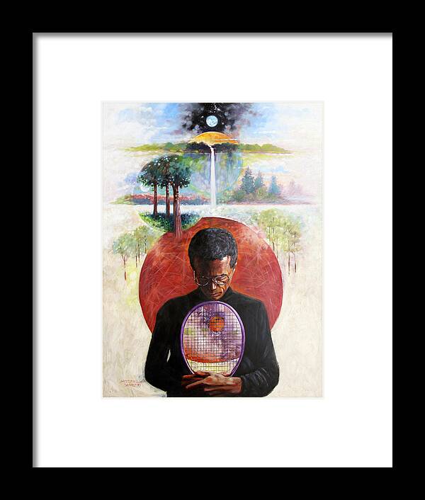 Arthur Ashe Framed Print featuring the painting Arthur Ashe by John Lautermilch
