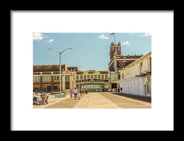Asbury Park Framed Print featuring the photograph Asbury Park Boardwalk 2014 by Kathleen McGinley