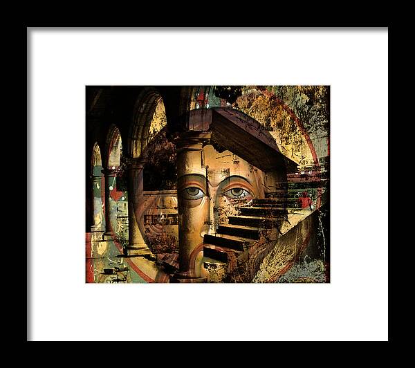  Mary Jane Miller Icons Framed Print featuring the digital art Ascending by Mary Jane Miller