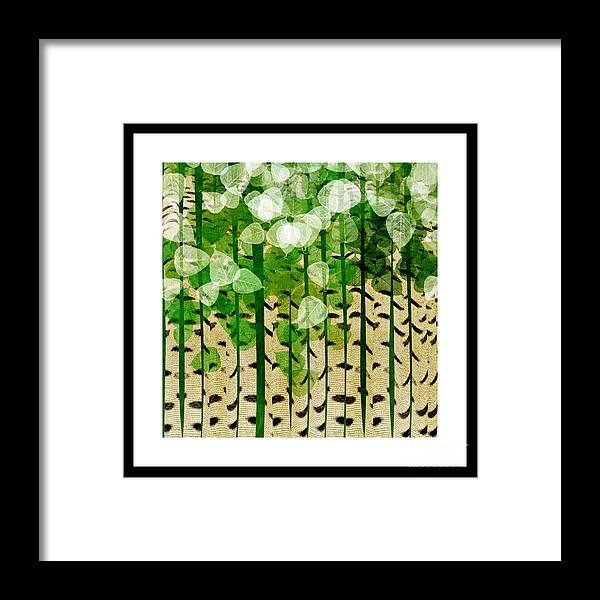Abstract Framed Print featuring the digital art Aspen Colorado Abstract Square 2 by Andee Design