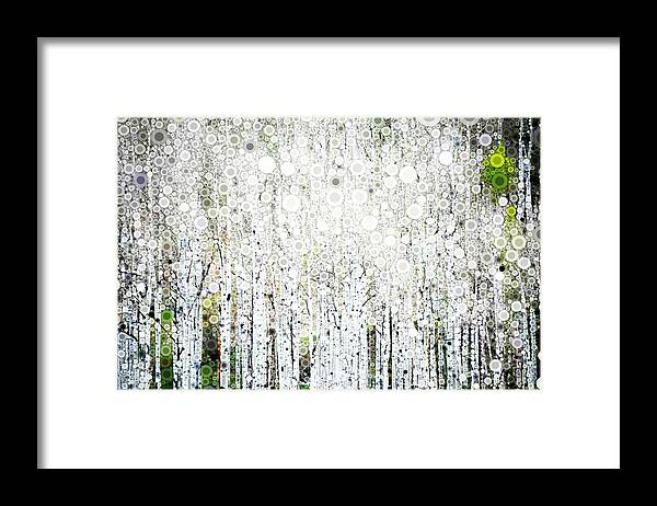 Aspen Framed Print featuring the digital art Aspens in the Spring by Linda Bailey