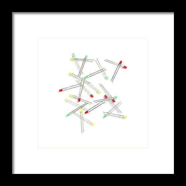 Circuit Component Framed Print featuring the photograph Assorted Leds by Science Photo Library