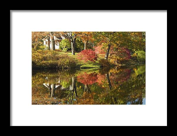 Asticou Azalea Garden Framed Print featuring the photograph Asticou Azalea Garden - Fall Foliage - Mount Desert Island - Maine by Keith Webber Jr