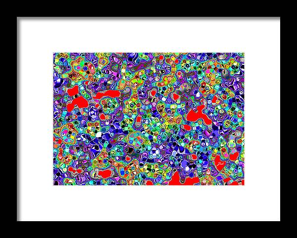 Abstract Framed Print featuring the digital art Astratto - Abstract 22 by Ze Di