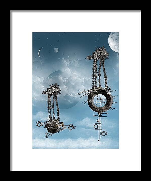 At-at Walker Framed Print featuring the digital art At-At Arrival by No Alphabet