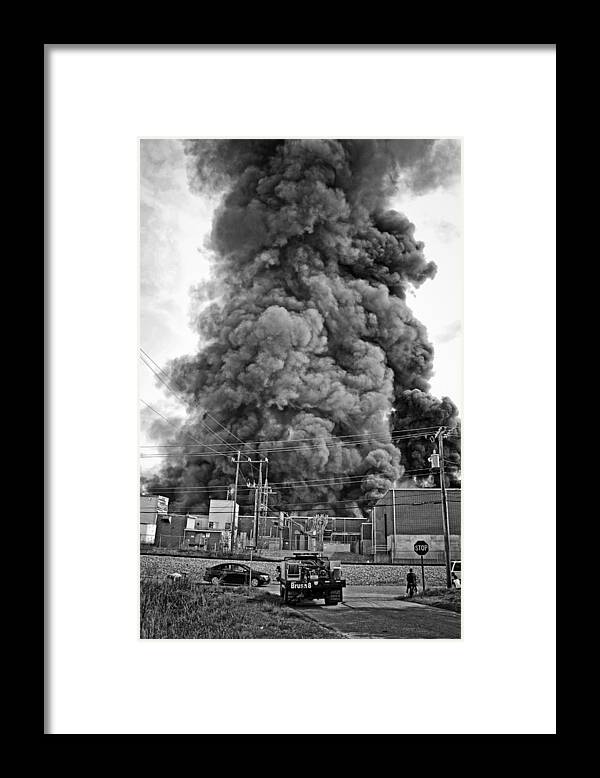National Textile Mill Fire Framed Print featuring the photograph At Brown and Garden by Ben Shields