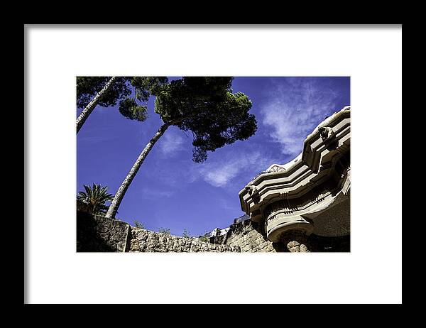 Parc Guell Framed Print featuring the photograph At Parc Guell in Barcelona - Spain by Madeline Ellis