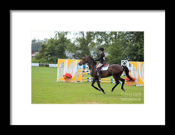 Horse Framed Print featuring the photograph At-s-jumper130 by Janice Byer