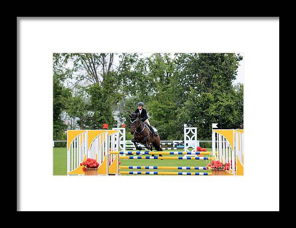 Horse Framed Print featuring the photograph At-s-jumper70 by Janice Byer
