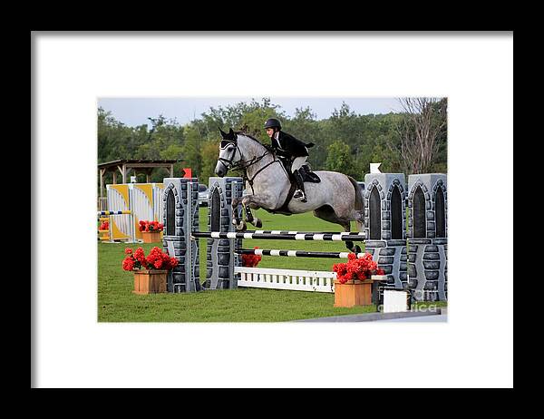 Horse Framed Print featuring the photograph At-s-jumper85 by Janice Byer