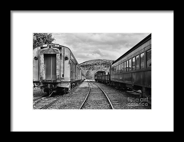 Train Framed Print featuring the photograph At The Arkville Station by Deborah Benoit