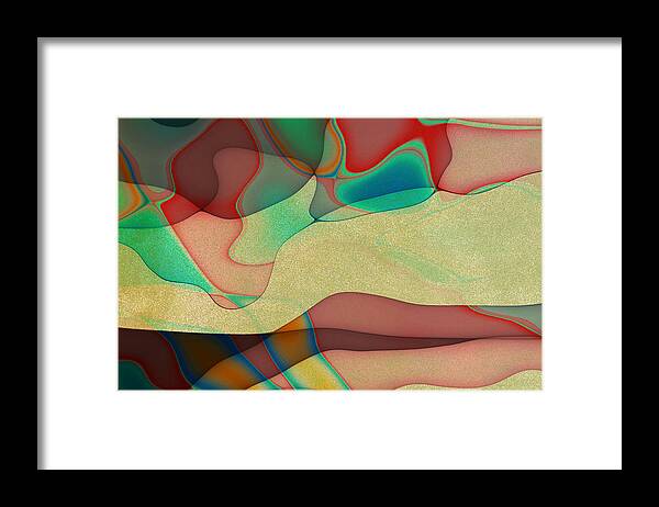 Fractal Framed Print featuring the digital art At the Beach by Richard Ortolano