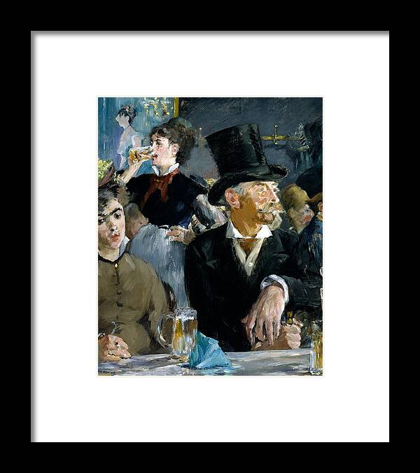 At The Cafe - Concert Framed Print featuring the painting At the Cafe Concert by Edouard Manet