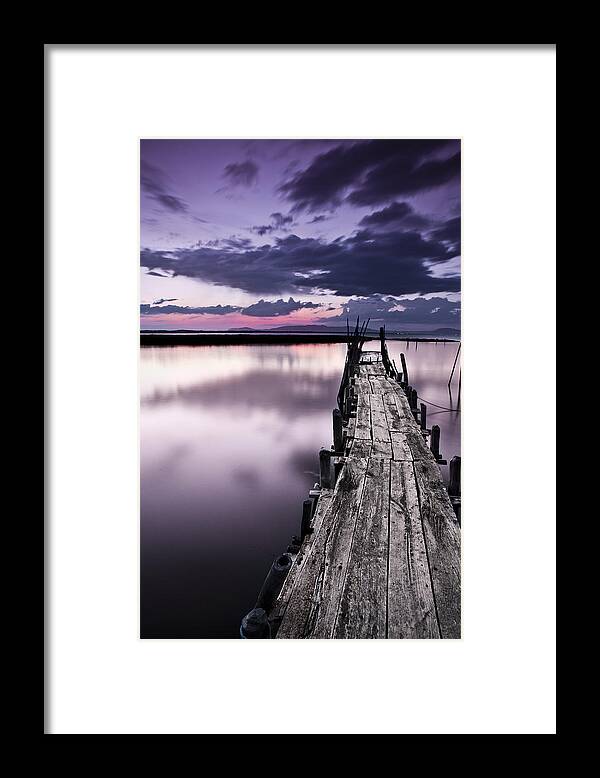 Pier Framed Print featuring the photograph At the end by Jorge Maia