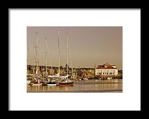 Boat Framed Print featuring the photograph At the Harbor - Martha's Vineyard by Kim Hojnacki
