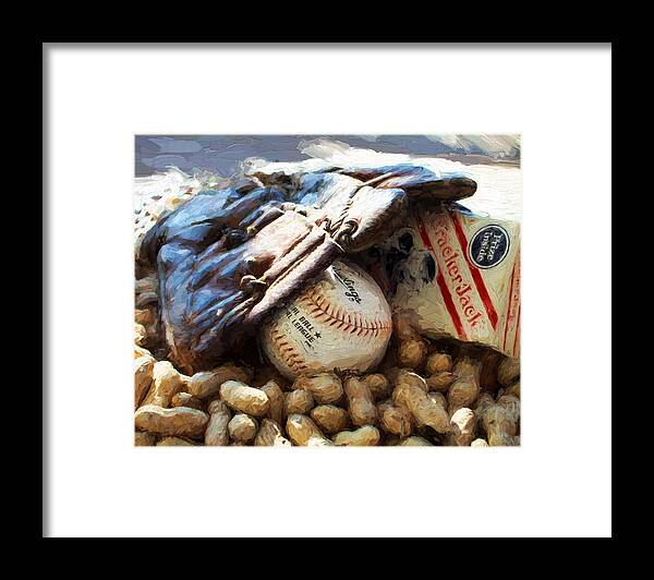 Peanuts Framed Print featuring the photograph At the Old Ball Game by John Freidenberg