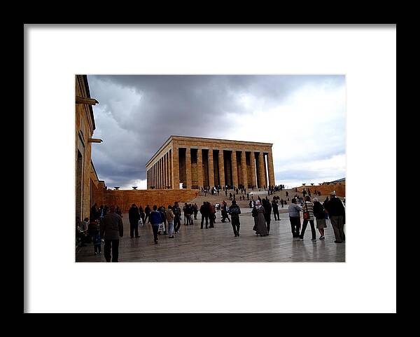 Aaturk Mausoleum Framed Print featuring the photograph Ataturk Mausoleum - Ankara by Jacqueline M Lewis