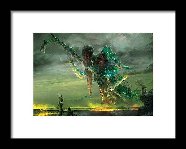 Ryan Barger Framed Print featuring the digital art Athreos God of Passage by Ryan Barger