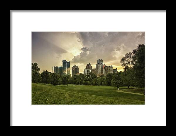 Atlanta Framed Print featuring the photograph Atlanta From Piedmont Park by Marilyn Nieves