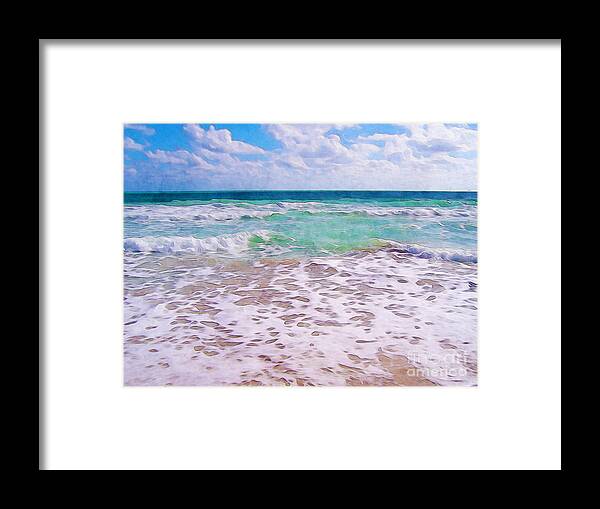 Atlantic Ocean Framed Print featuring the photograph Atlantic Ocean On Florida Beach by Phil Perkins