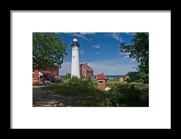 Lighthouse Framed Print featuring the photograph Au Sable Point Lighthouse by Gary McCormick