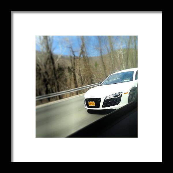 Holycrapthatsmyfavorite Framed Print featuring the photograph Audi R8 I Just Drove By! by Spike Kelly-rossini