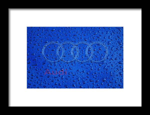 Audi Framed Print featuring the photograph Audi Rainy Window Visual Art by Movie Poster Prints