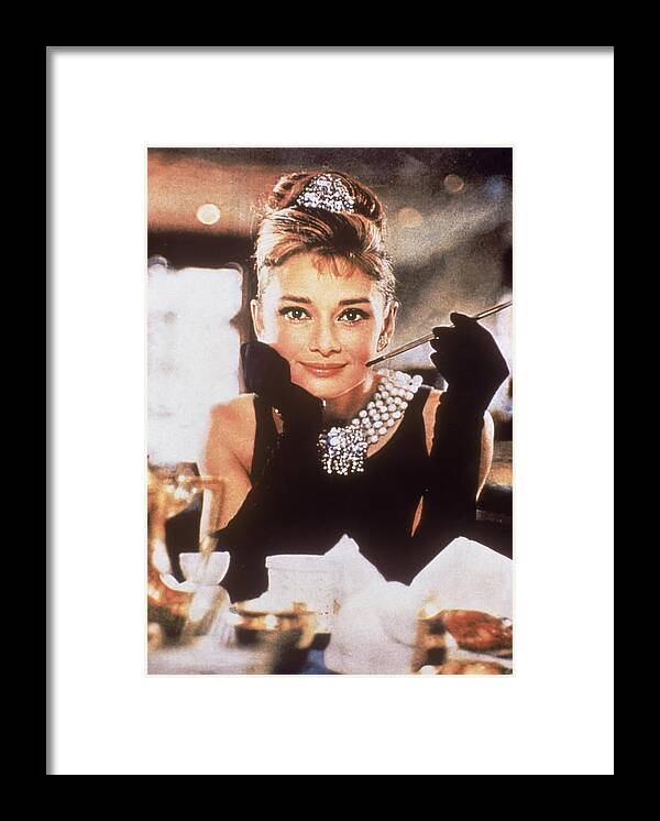 Audrey Hepburn Framed Print featuring the digital art Audrey Hepburn by Georgia Fowler