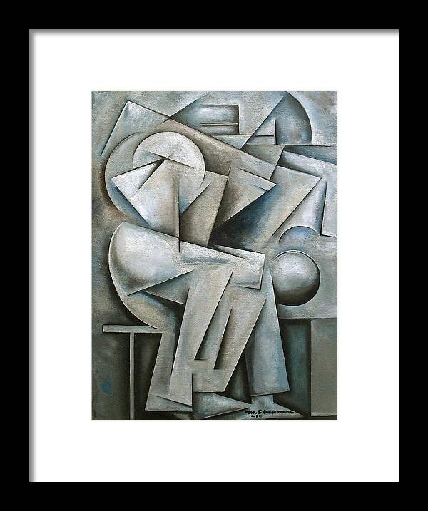 Cubist Framed Print featuring the painting Augmentation by Martel Chapman