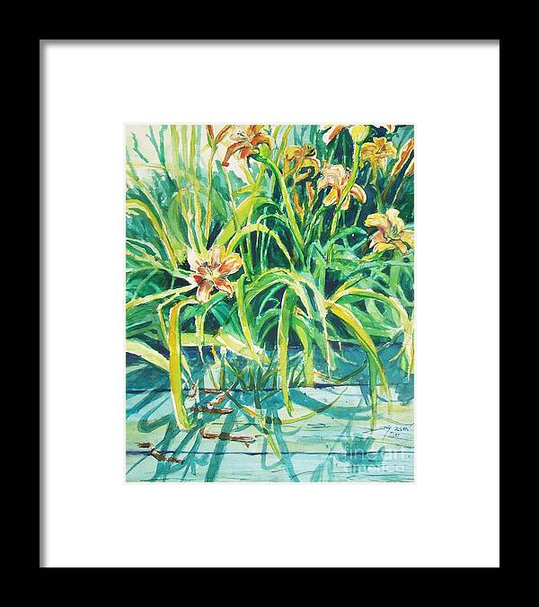 August Shadows Framed Print featuring the painting August Shadows by Joy Nichols