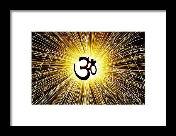 Om Framed Print featuring the photograph AUM Light by Tim Gainey