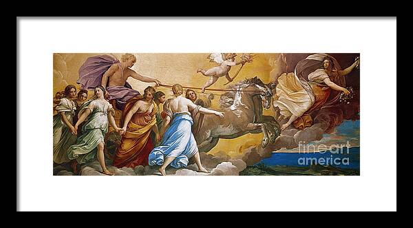 Chariot Framed Print featuring the painting Aurora by Guido Reni