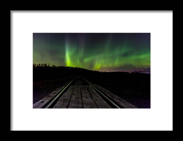 Sam Amato Photography Framed Print featuring the photograph Aurora Railroad Tracks by Sam Amato