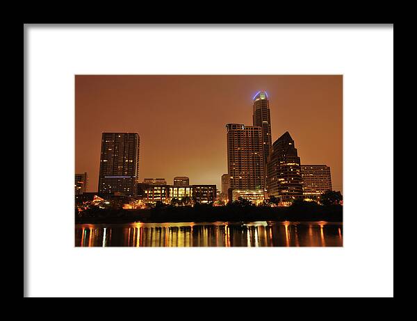 Downtown District Framed Print featuring the photograph Austin Skyline At Twilight by Aimintang
