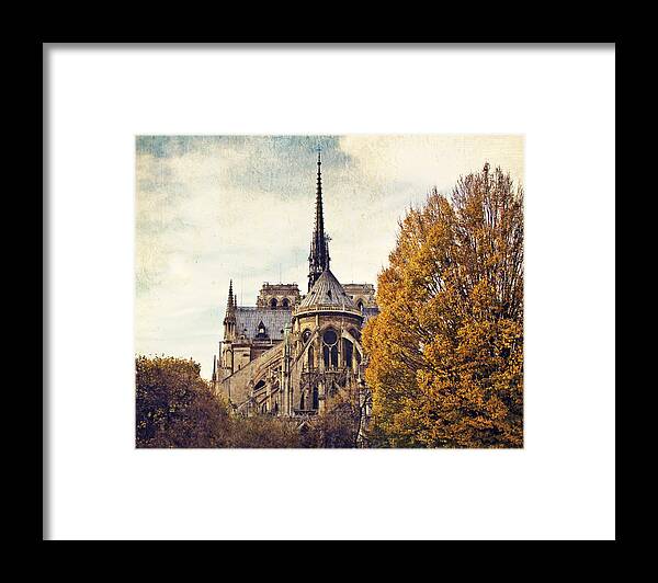 Notre Dame Framed Print featuring the photograph Automne a Notre-Dame by Melanie Alexandra Price