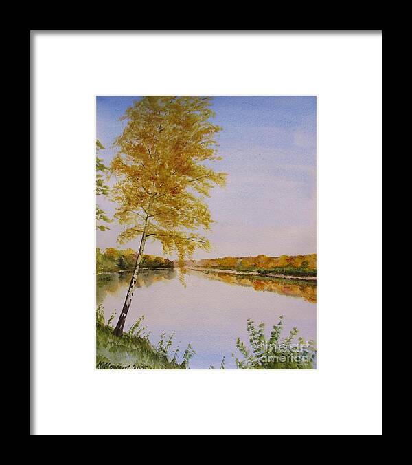 Impresionism Framed Print featuring the painting Autumn By The River by Martin Howard