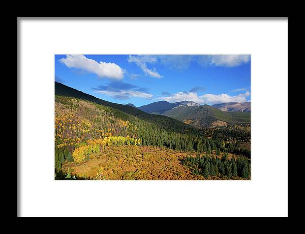 Scenics Framed Print featuring the photograph Autumn Color In Colorado Rockies by A L Christensen