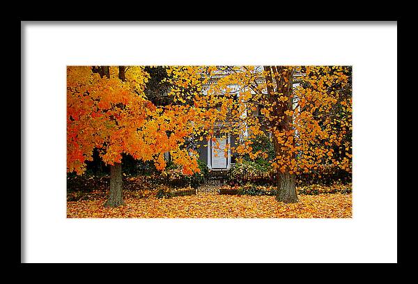 Fine Art Framed Print featuring the photograph Autumn Homecoming by Rodney Lee Williams