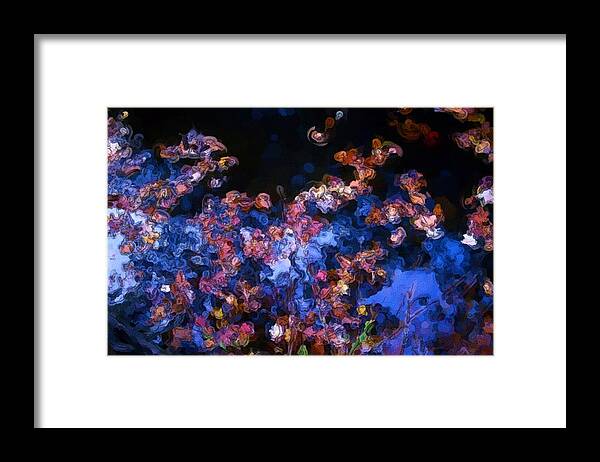 Leaves Framed Print featuring the digital art Autumn leaves in creek by George Ferrell