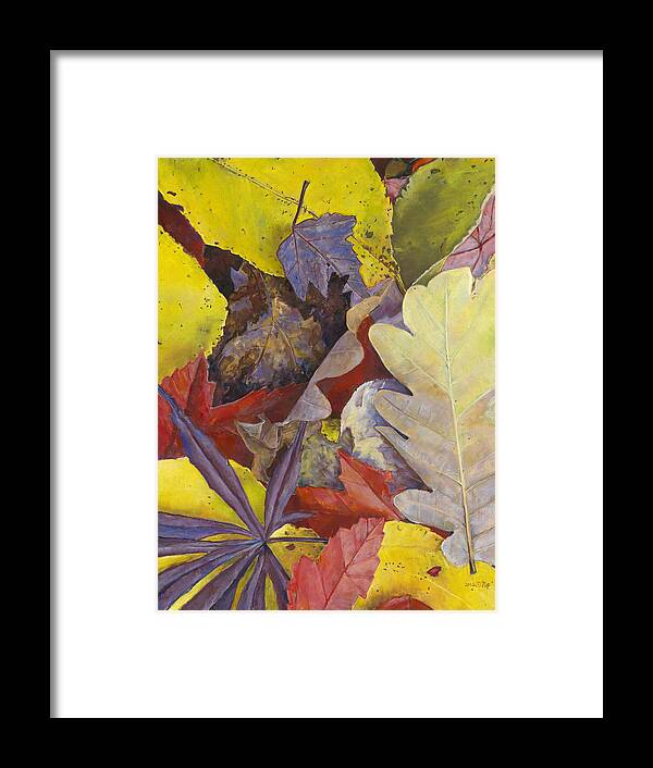 Birdseye Art Studio Framed Print featuring the painting Autumn Leaves by Nick Payne