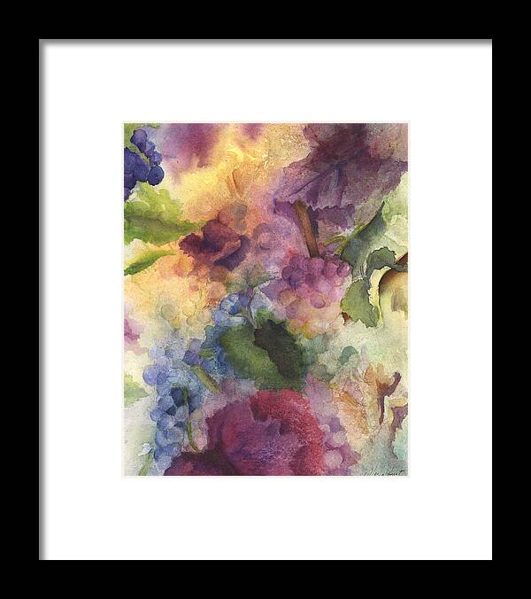 Grapevine Framed Print featuring the painting Autumn Magic II by Maria Hunt