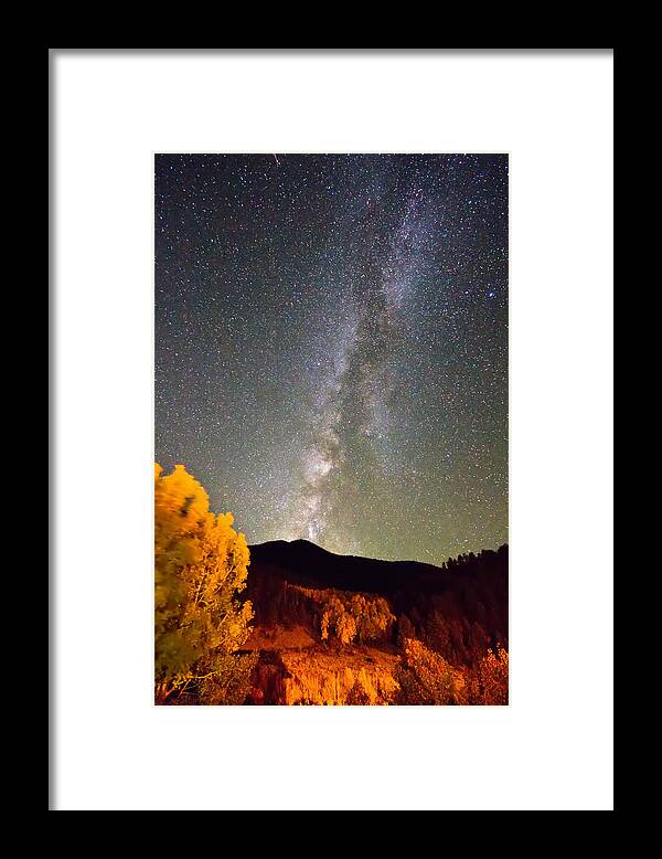 Milkyway Framed Print featuring the photograph Autumn Milky Way Night Sky by James BO Insogna
