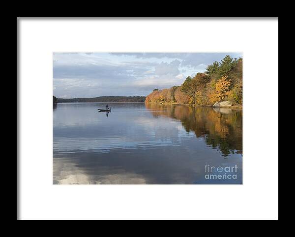 Sky Framed Print featuring the photograph Autumn on the Ponaganset II by Lili Feinstein