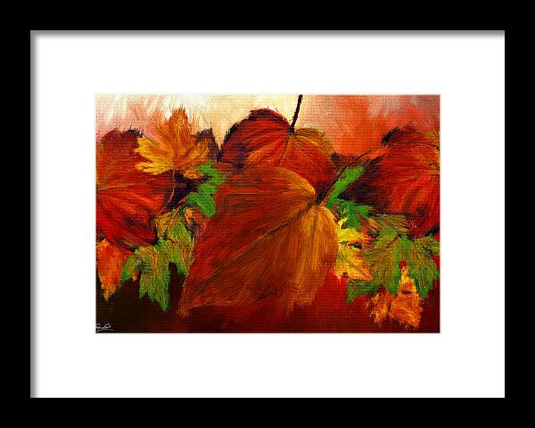 Four Seasons Framed Print featuring the digital art Autumn Passion by Lourry Legarde