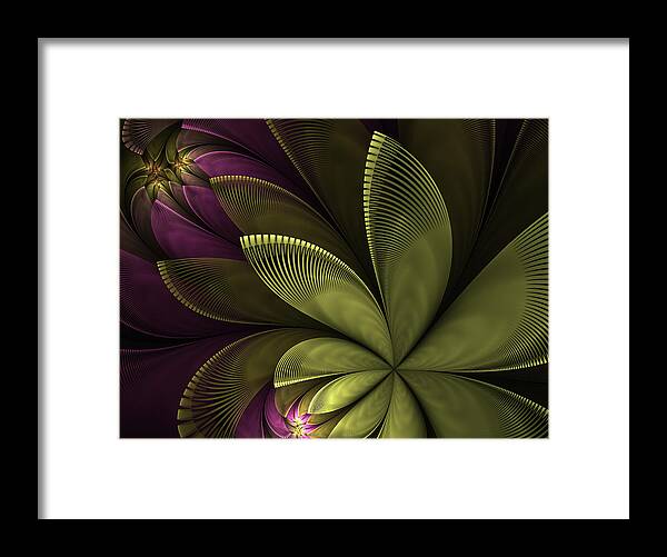Flower Framed Print featuring the digital art Autumn Plant II by Gabiw Art