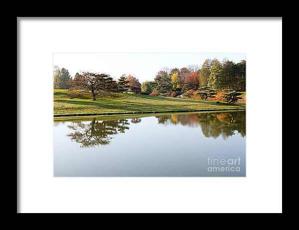 Autumn Framed Print featuring the photograph Autumn Reflection by Patty Colabuono