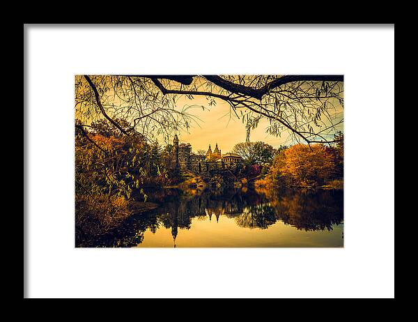 Belvedere Framed Print featuring the photograph Autumn Reflections at Belvedere Castle by Chris Lord