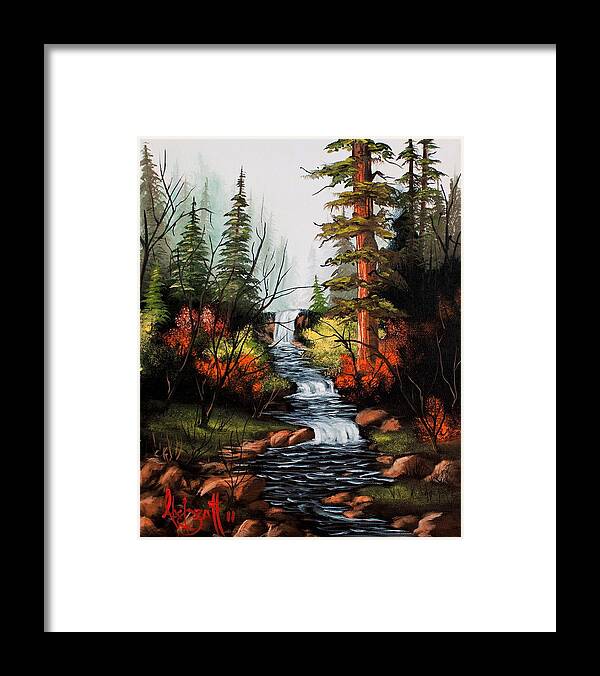 River Framed Print featuring the painting Autumn River by Alex Izatt